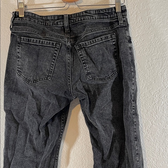 HOLLISTER Low Rise Relaxed Straight Washed Black Denim Jeans Size 4 - Picture 6 of 9